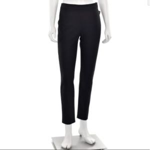 St John Caviar New Without Tag Black Milano Knit High Waist Slim Trousers Sz 12